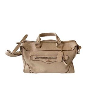 Coach Beige Leather Satchel